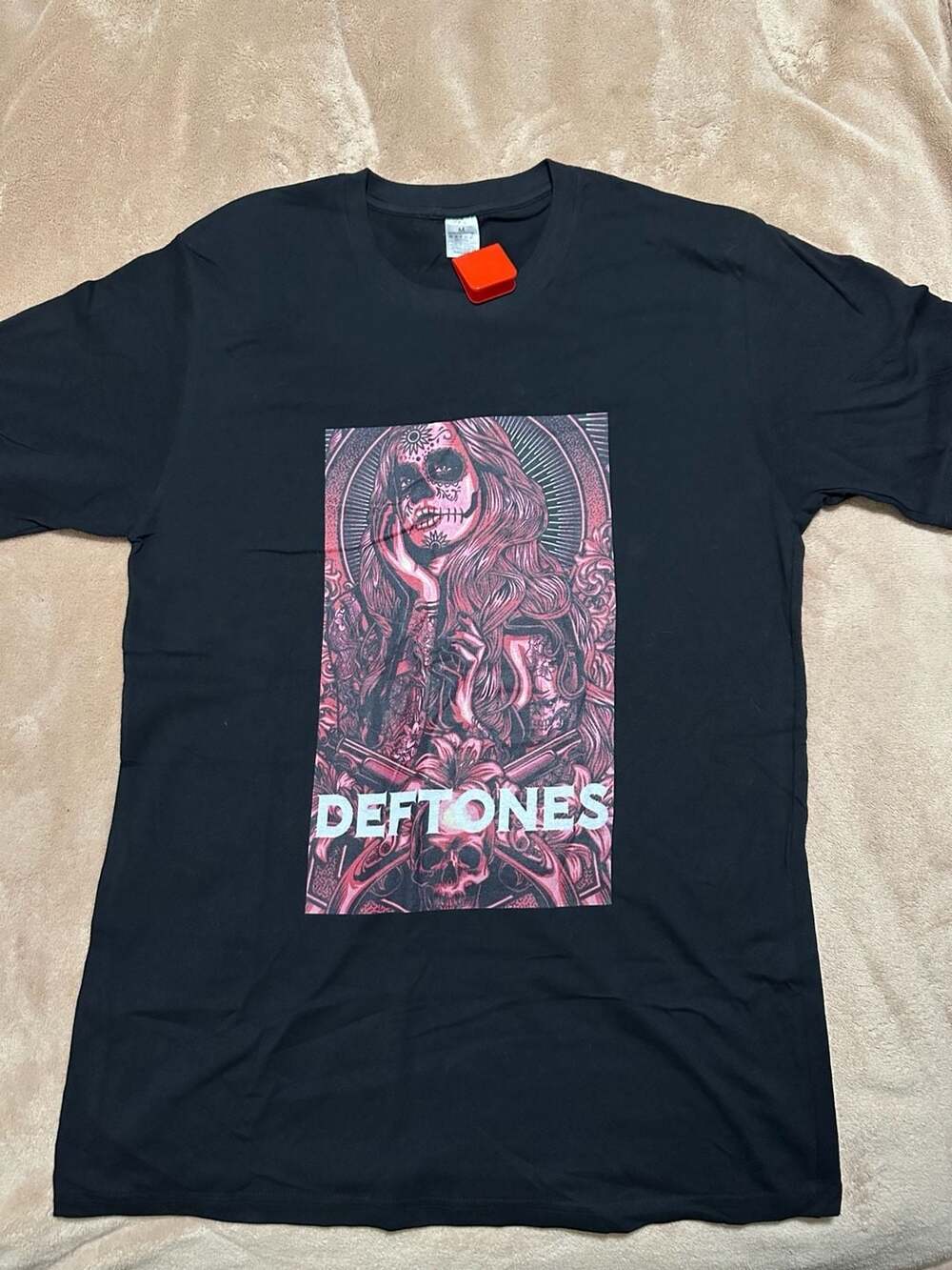 Deftones Floral Sugar Skull Gun Graphic T-Shirt